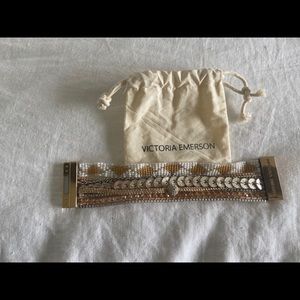 Victoria Emerson Gold Attica Bracelet Wrap Cuff